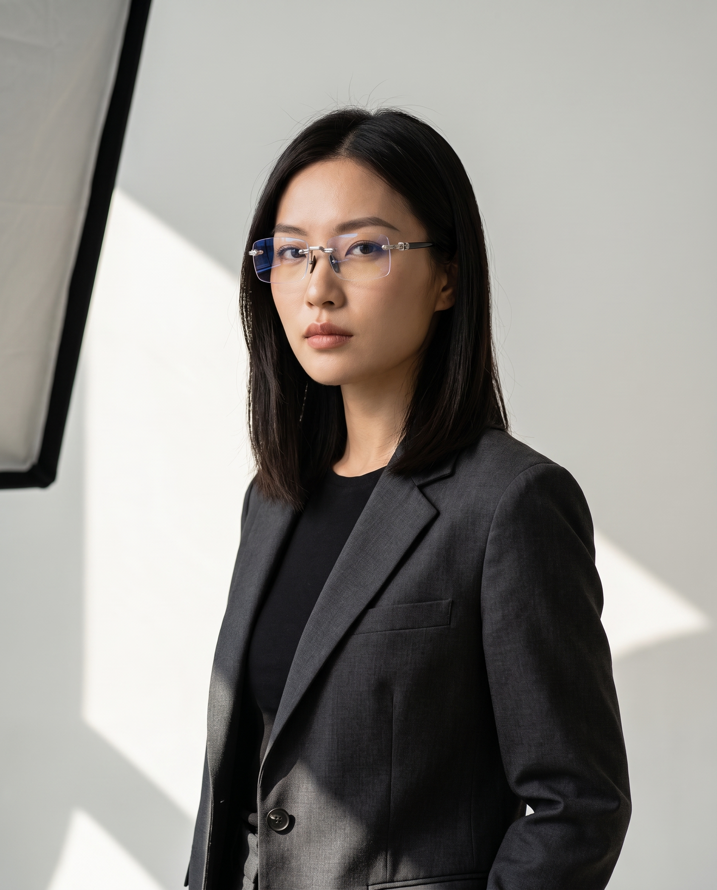 Deep II eyewear frame — model styling view